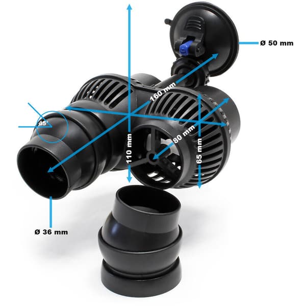 Bryggpump Wavemaker Sugkopp 5000l/h 7 watt Akvarie Vattenpump