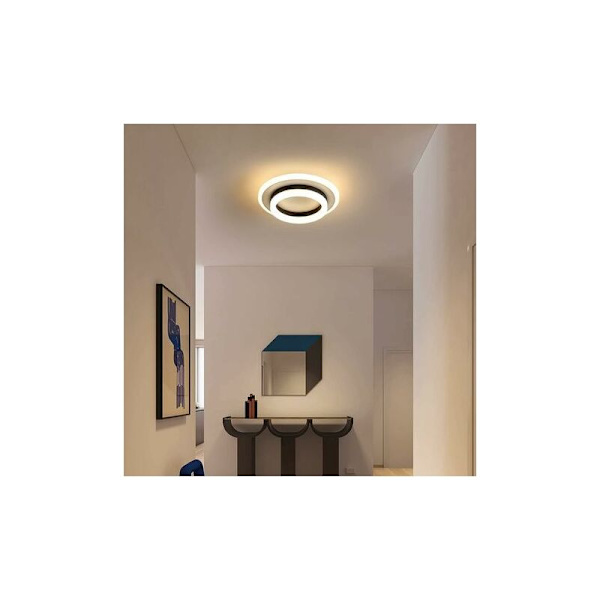 Moderni LED-kattovalaisin 20W kaukosäätimellä, himmennettävä pyöreä nikkelikattolamppu makuuhuoneeseen, keittiöön, käytävään, yövalotila, 3000K