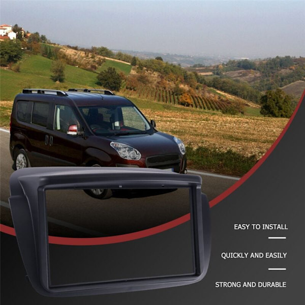 Bildekk Fascia for Doblo Opel Combo Tour DVD Stereo Ramme Plate Adapter Dashbord Installasjon Bezel Trim Kit