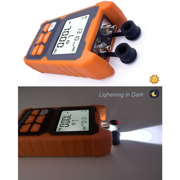 Bærbar optisk multimeter E-200 fotometer med VFL, testområde: -70 dBm til +6 dBm