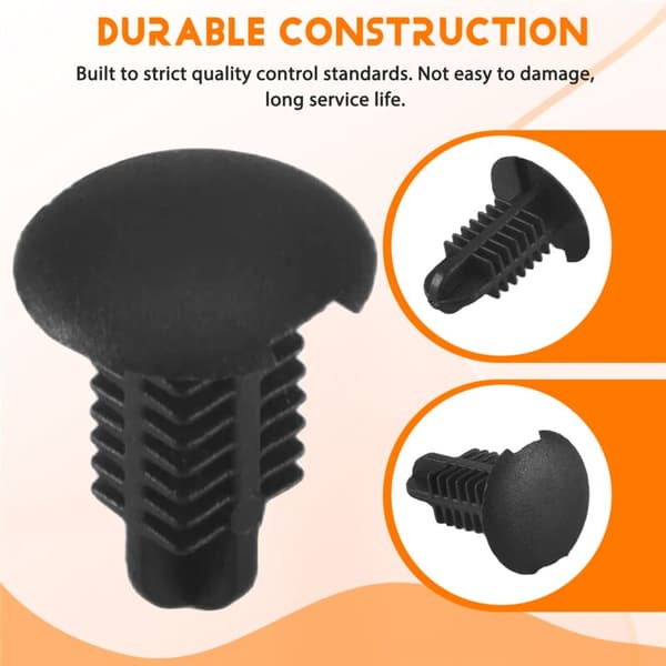 16 stk. Plastiknitter 4 mm x 5 mm x 15 mm Sort