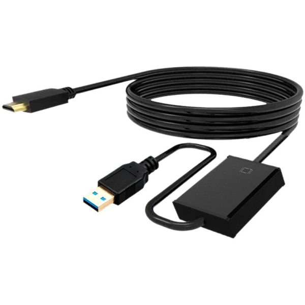 USB 3.0 til HDMI-kompatibelt kabel, USB til HDMI-kompatibelt han-opladerkabel splitteradapter til bærbar computer