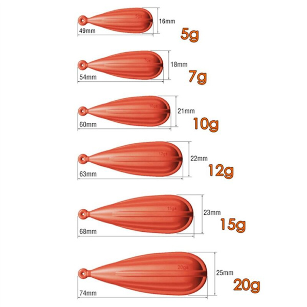 Gummi Casting Fiskeøvingsstopp Baitcasting Egnet for Ferdighetsforbedring Casting, 12 stk Serie