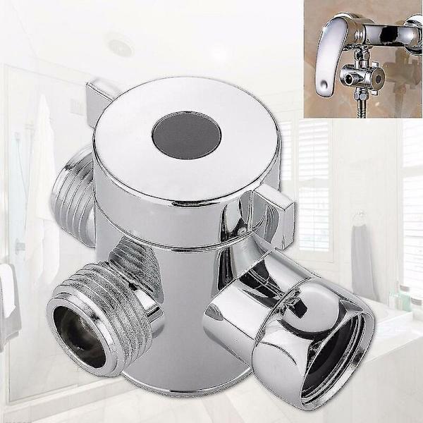 1/2 tommer trevejs T-adapterventil til toilet bidet bruserhoved afledningsventil