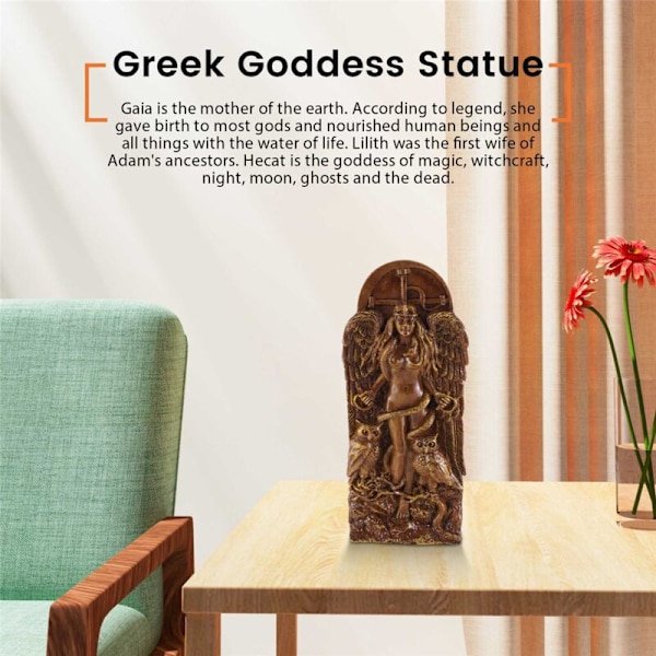 Antik Wiccan Gudinna Staty, Skulptur, Grekisk Gudinna Staty Mytologi Moder Jord Figurer för Pagan