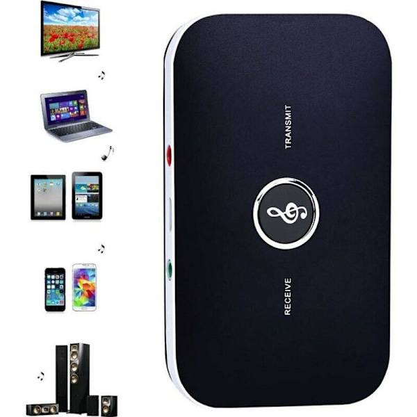 Rt-B6 2-i-1 Bluetooth-sender og -modtager trådløs lydadapter med 3,5 mm lyd Hifi-lyd til smartphone-tv-pc,