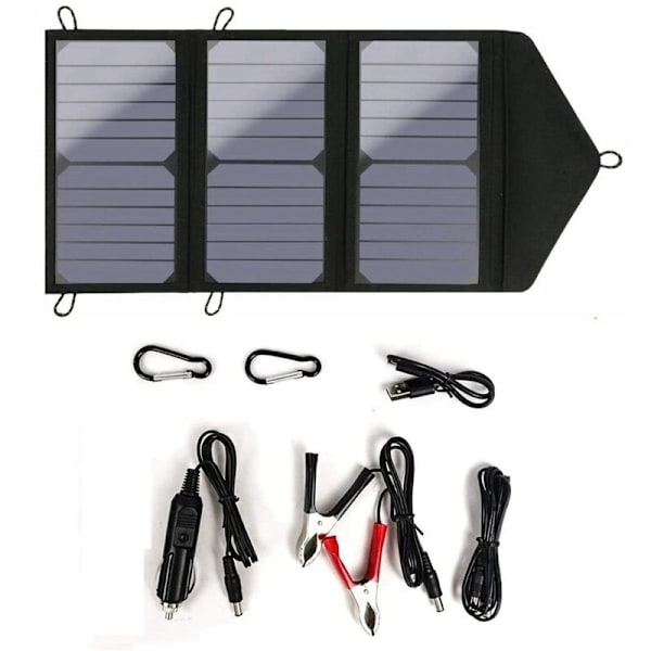 30W Vikbar Solpanel Laddare Vattentät Bärbar Utomhus Laddningsplatta för Mobiltelefon Power Bank Vandring Läger, Typ B