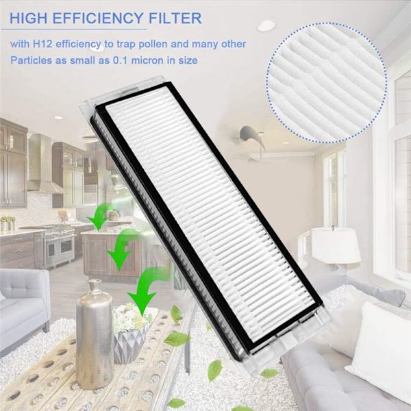 22 deler for Q/P10 A7400RR støvsuger, tilbehør, hovedsidebørste, HEPA-filter, moppkluter, støvpose