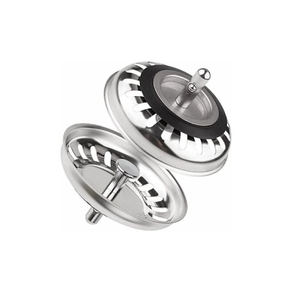 Klassisk afløbsrist med 79,3 mm diameter, 2 stk. Rustfrit stål Køkkenvask Stop, Universal Køkkenvask Si, Rustfrit stål Anti-Tilstopning Vask Dr