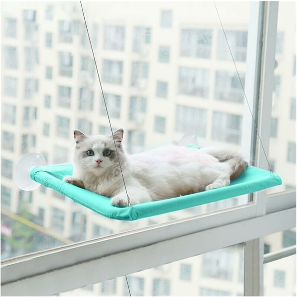 Kattvinduhammock Katt Hammock Søt Katt Hengekøyer Komfortable Solrike Vinduseter Støtte Lagring 20kg Sterk Katt Hammock Katt Seng Fôr Vindu Seng