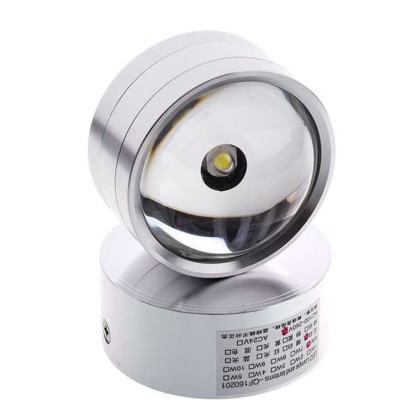 Mini LED vegglampe 5500K hvit 6W sølv
