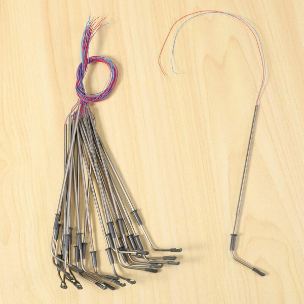 4 stk. Jernbanemodellserie 10 cm Gatelampe Gatebelysning HO-skala 1:75 LED 3V LQS08 Hode Lys Hvit