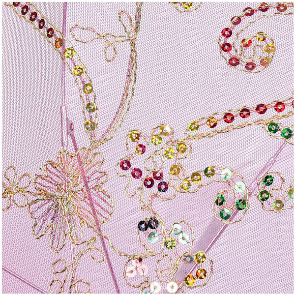 Bröllop Röd Broderi Blommönster Fällbar Mini Spets Paraply