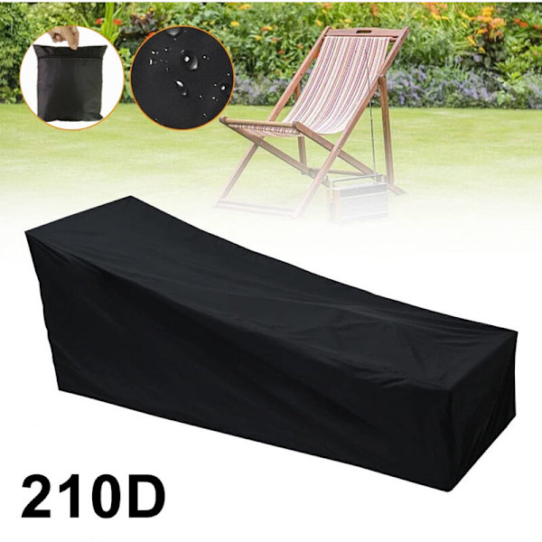 Vattentäta Solstolsskydd för Utomhus Trädgård Anti-UV, Hållbart 210D Material, Premium Solstolsskydd, 210754080cm