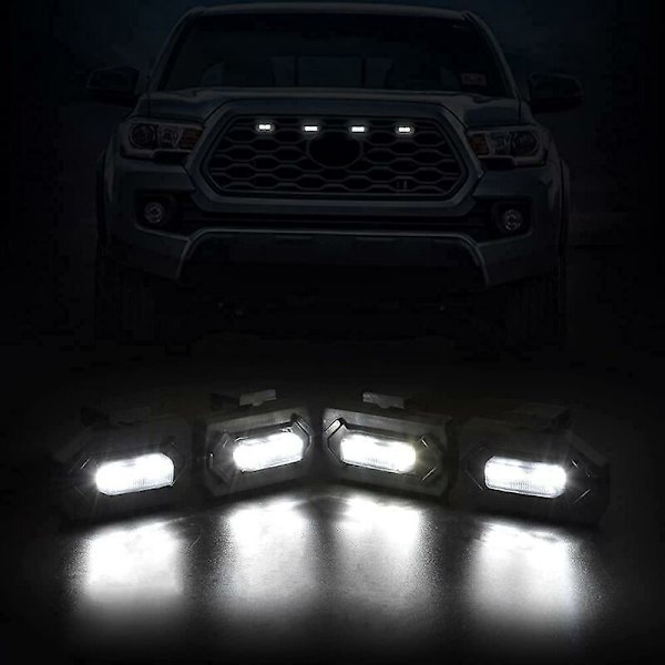 4 stk. LED Forlygtegitterlys til Off Road 2020 2021 Eksternt Gitterlampe, Gult Lys