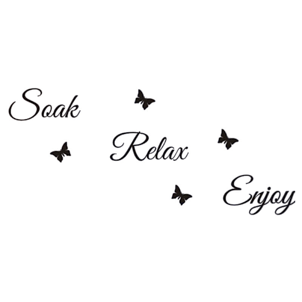 Väggklistermärke -- \"Soak Relax Enjoy\" Avtagbar Vinyl Väggdekal Konstdekal Hem Badrumsdekor