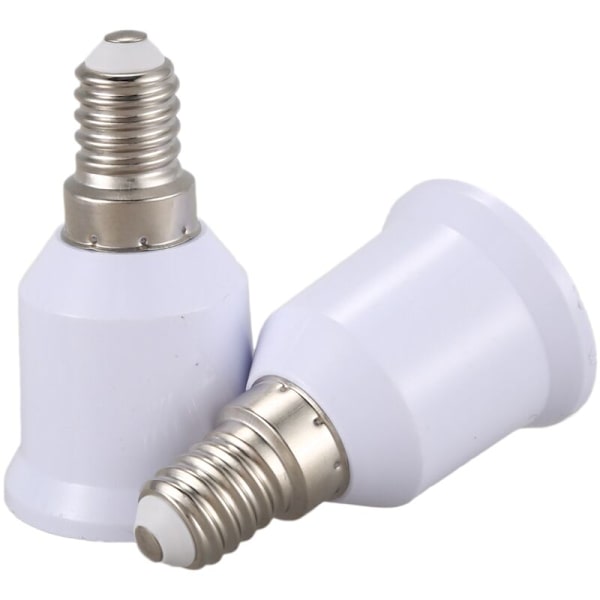 5 st LED-lampbas E14 till E27 Konverteradapter, Vit