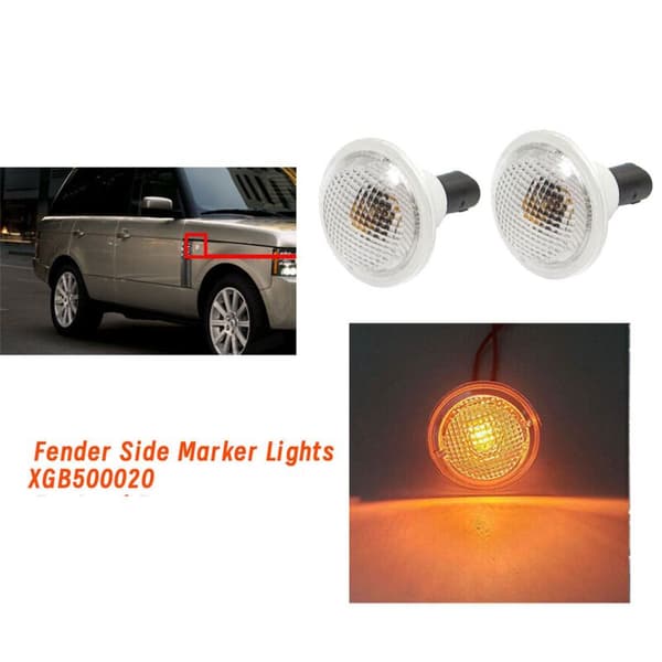 2 stk. sidemarkerlys - Mud XGB500020 for Range L322 03-12 linsehus blinklys repeaterlampe