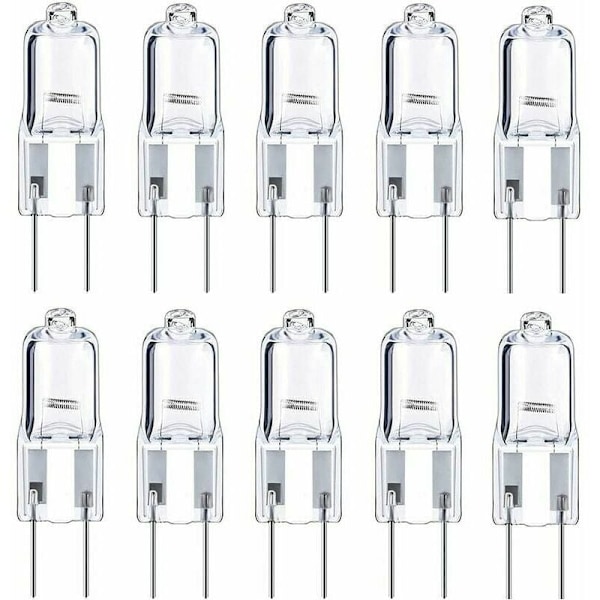 G4 Halogenlampor 12v 10W, Varmvit, 10-pack