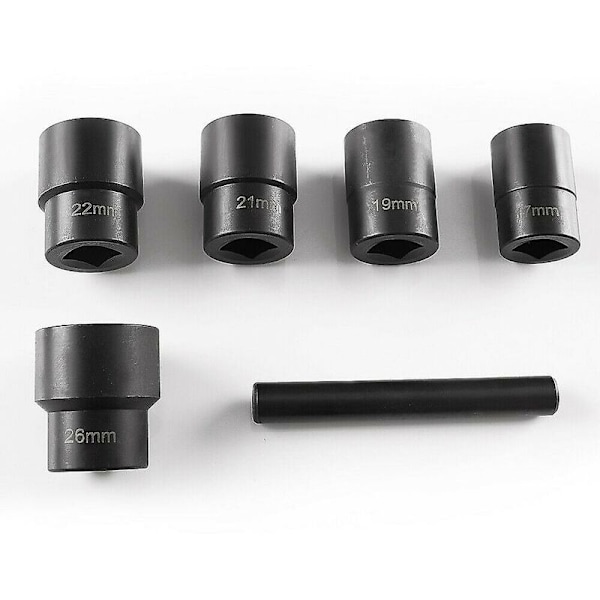 6 stk 1/2 tommers Twist Sokkel 5 Skadet Slitte Lug Nut Lock Fjerner Sett