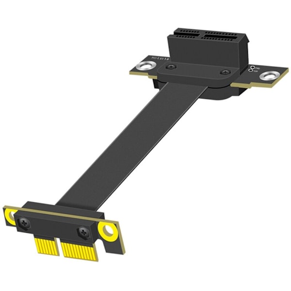 PCIE 1X 90 asteen jatkokaapeli, PCI- 3.0 1X uros-jatkokaapeli PCI-E 1X jatkosovittimeen 10 cm