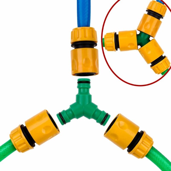 6 stk. hannkoblinger for hageslange (hurtigkobling)