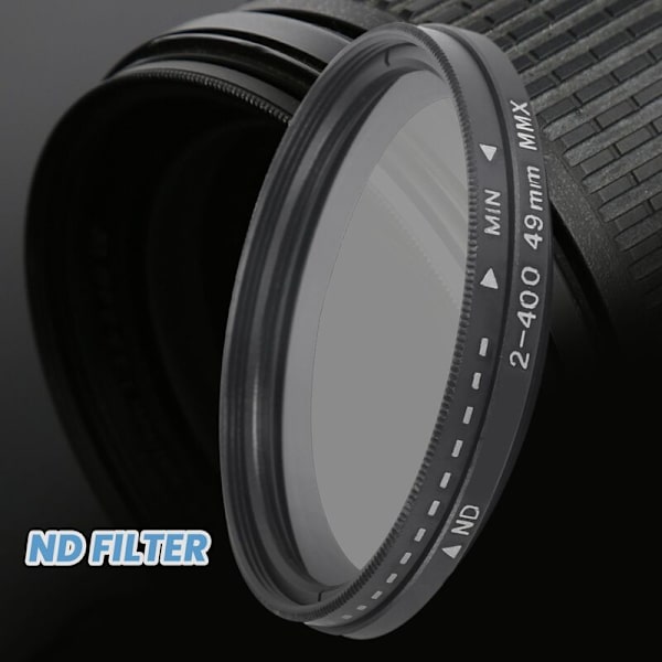 ND2-400 Neutral Density Fader Variabel ND Filter Justerbar Filter 49Mm til Kameraobjektiv