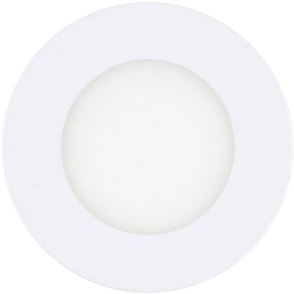 Forsenket spotlight Ekstra-flat Rund LED-panel Kuttet Downlight-panel Varm hvit (2,5 tommer)