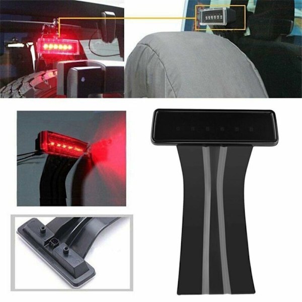 Bil 3. Bremslys 68048581AA til JK 2007-2018 LED Lampe Høj Bagbremse Signal Sort