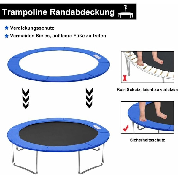 Fjäder Skyddspad för Trampolin - 244cm