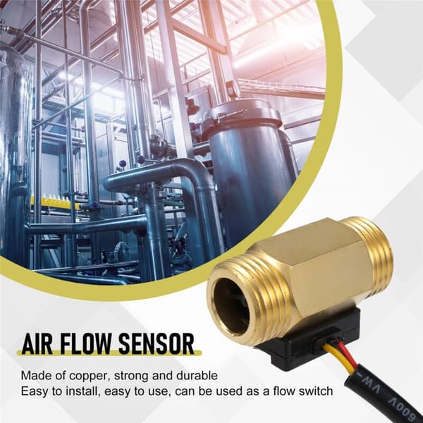 1 stk. Turbine Flow Sensor -B1 G1/2 tommer Elektromagnetisk Messing Hall Effekt Switch Han-gevind 1-25 L/min