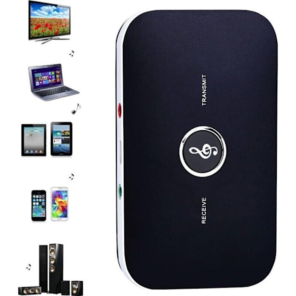 Rt-B6 2-i-1 Bluetooth-sender og -modtager Trådløs Audioadapter med 3,5 mm HiFi-lyd til Smartphone-TV-PC..