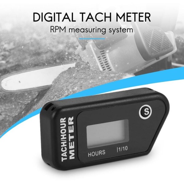Återställbar timmätare Digital varvräknare för utombordsmotor gräsklippare Motocross Marine Motorsåg Pit Bike Hm016R