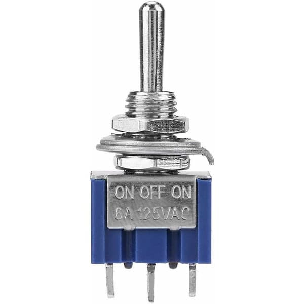 10 stk Mini Toggle Switch ON-OFF-ON SPDT MTS-103 3 Position 3 Pin 6mm 6A 125VAC