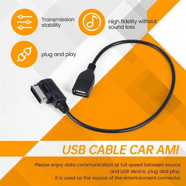 Ny USB-adapterkabel för ljudgränssnitt/MP3-musik Love MMI för Audi A3/A4/A5/A6/A8/S4/S6/S8/Q5//R8/TT och / GLI//CC//