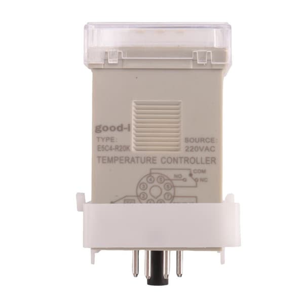 1 stk. E5C4 styreskinne temperaturregulator 220V 0 399℃ Digital display pointer kontrol switch (A)