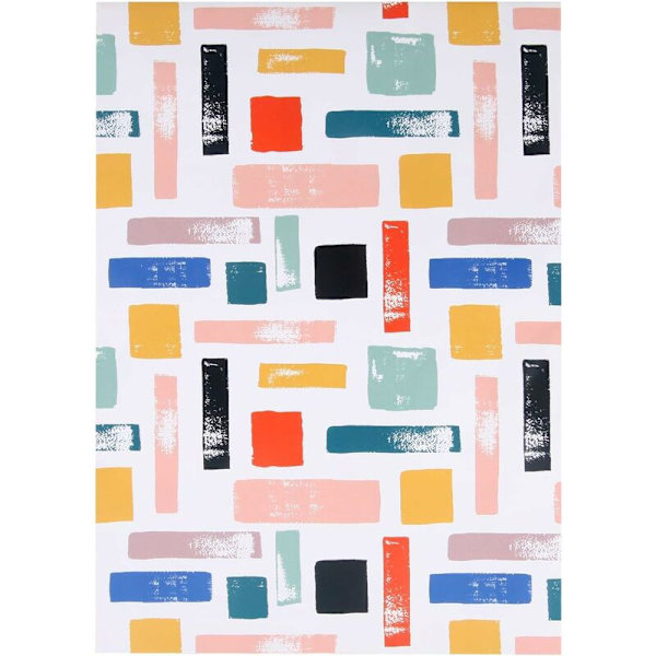 4 ark gavepapir - 70 × 50 cm farverigt gavepapir til fødselsdag eller fest