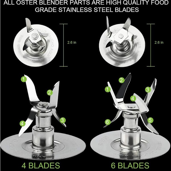 Reservedele til Blender & Osterizer 4980 4961 Isblade Samlingskobling Stud Sling
