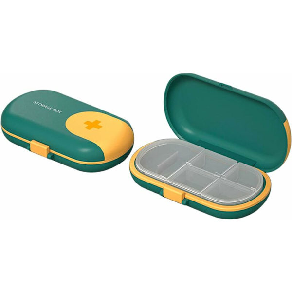 2-pack bärbara pillerfodral (gröna)