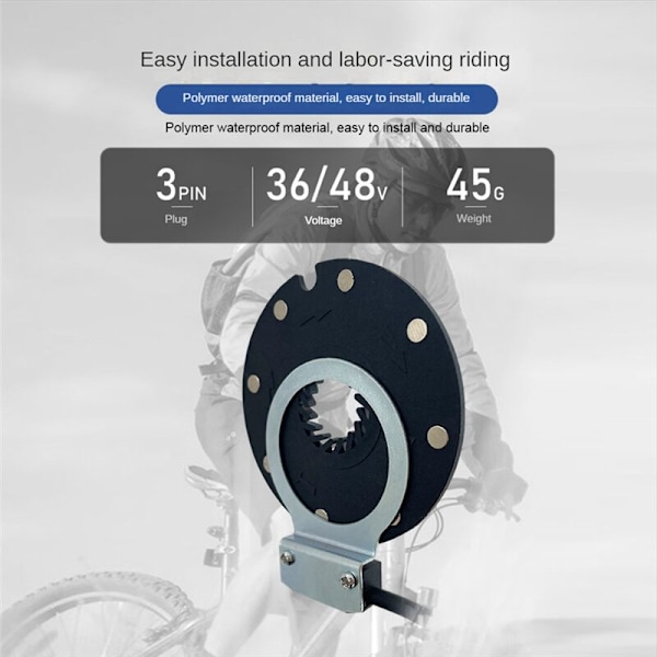Elektrisk magnetisk sensor 36/48V Pedal Assist Sensor Magneter F-8C Dual-Action Sensorer PAS System Elektriska delar