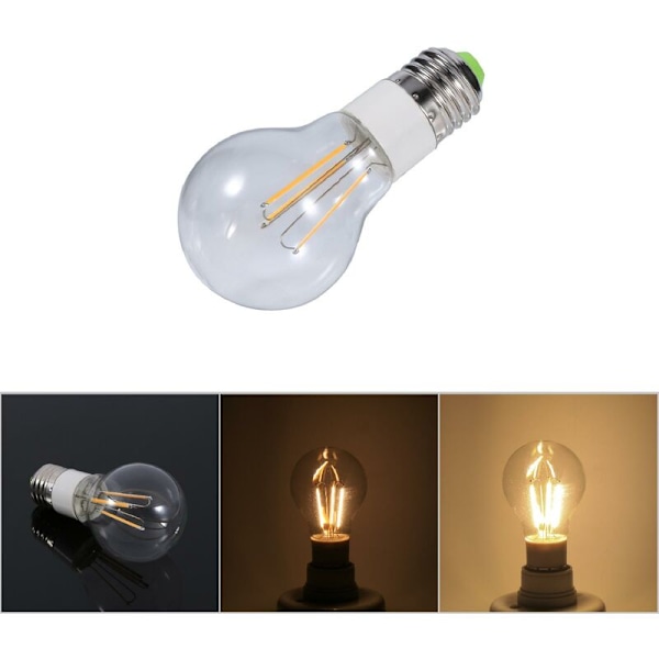E27 12V COB LED Filament Pære 360 Grader Ikke-dimbar Lys Ny (3W Varmt Hvid)