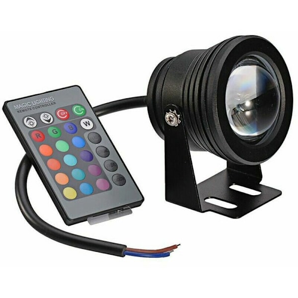 LED-upotettava valokeila, IP67 vedenkestävä RGB-vedenalaisvalaistus, 10W LED-valokeila ulkokäyttöön puutarhan valaistukseen suihkulähteiden ja altaiden kanssa