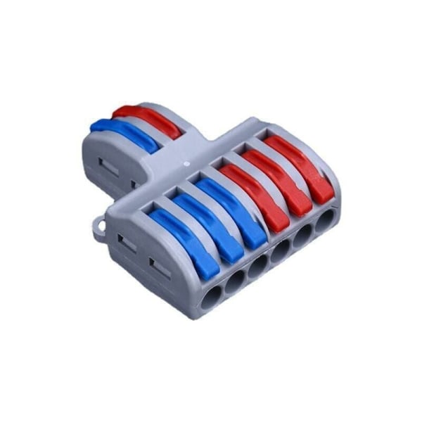 Koblingsklemmer, SPL-82 6 stk elektriske koblinger, spak-mutter ledningskoblinger, kompakt ledningskobling (2 inn 8 ut)