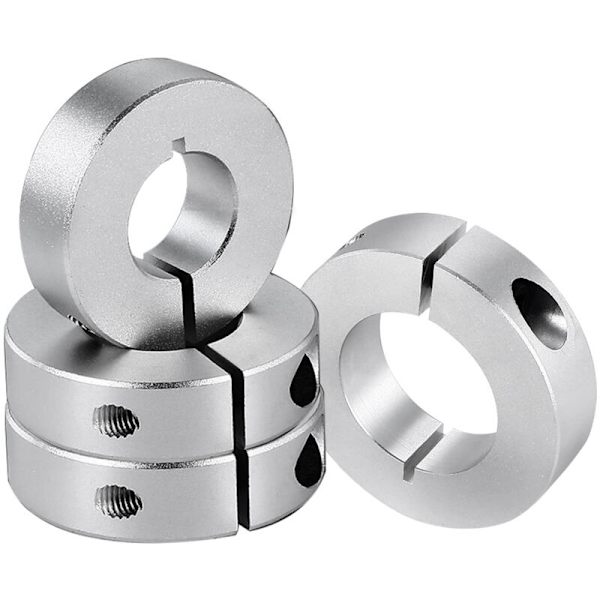 4-pack 20 mm Delad Axelkrage Hål, Aluminium Enstycke Axelklämma, 40 mm Yttermått, 12 mm Tjocklek