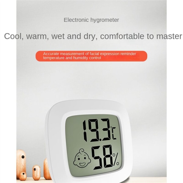 LCD Digital Hygrometer Termometer Inomhus Elektronisk Temperatur Fuktighet Meter Sensor Gauge Väderstation