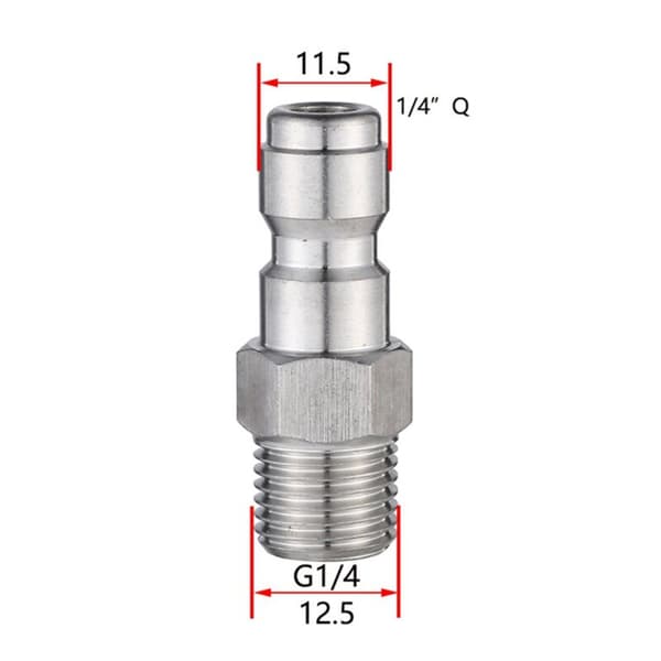 Sokkelforbindelse Sneskumrenser 1/4 Tommer til Sprøjtepistol Adapter Afbryd Fitting