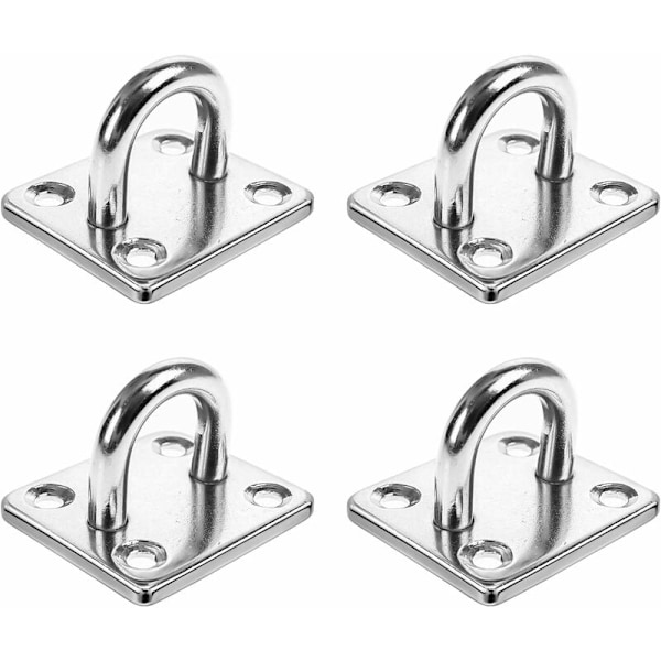 4 stk. 6mm 304 Rustfrit Stål Skrå Plade Beskyttelsesøje, Marine Hækling Hardware Krog Sløjfe