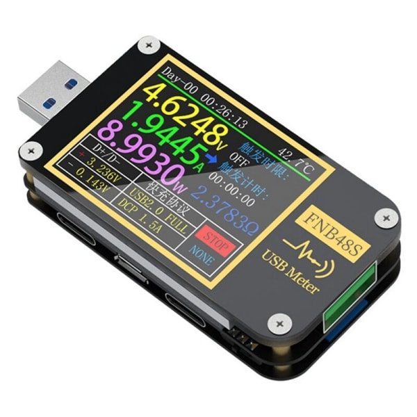 FNB48S USB Kapacitet Spændingstester Strømmåler Monitor Strømdetekteringsanalysator Testværktøjer Uden Bluetooth