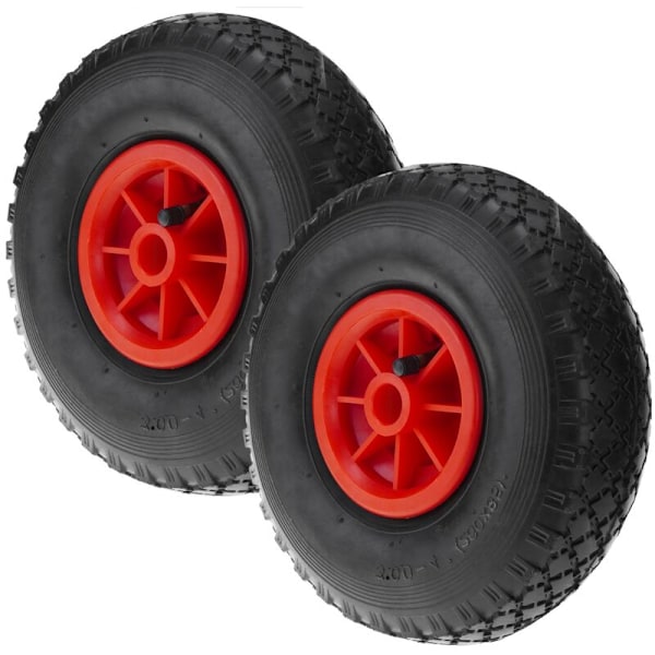 Pneumatisk hjul for trillebår 10x3” og 70 kg 2 stk