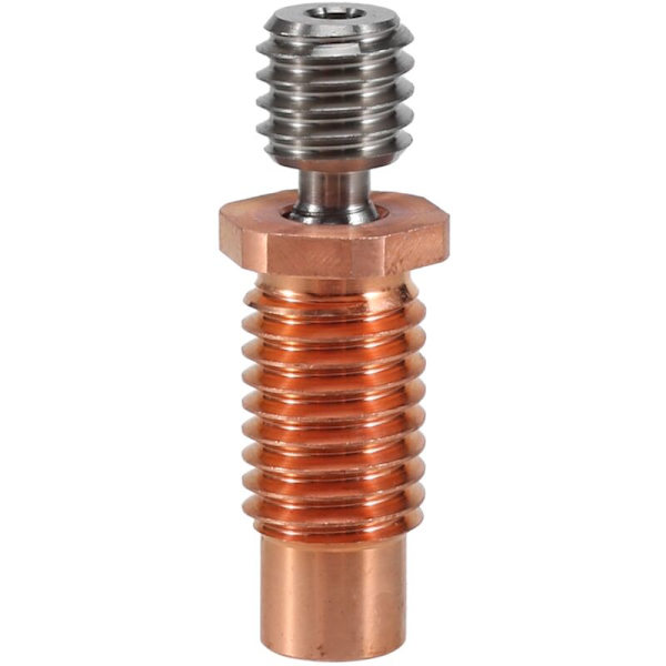 V6-TCrazy Varmeafbrydelse Helt Metal Bi-Metal 3D Printer Dyse Titan og Kobber Bi-Metal Hals til 1,75 mm V6 Hotend Opvarmning